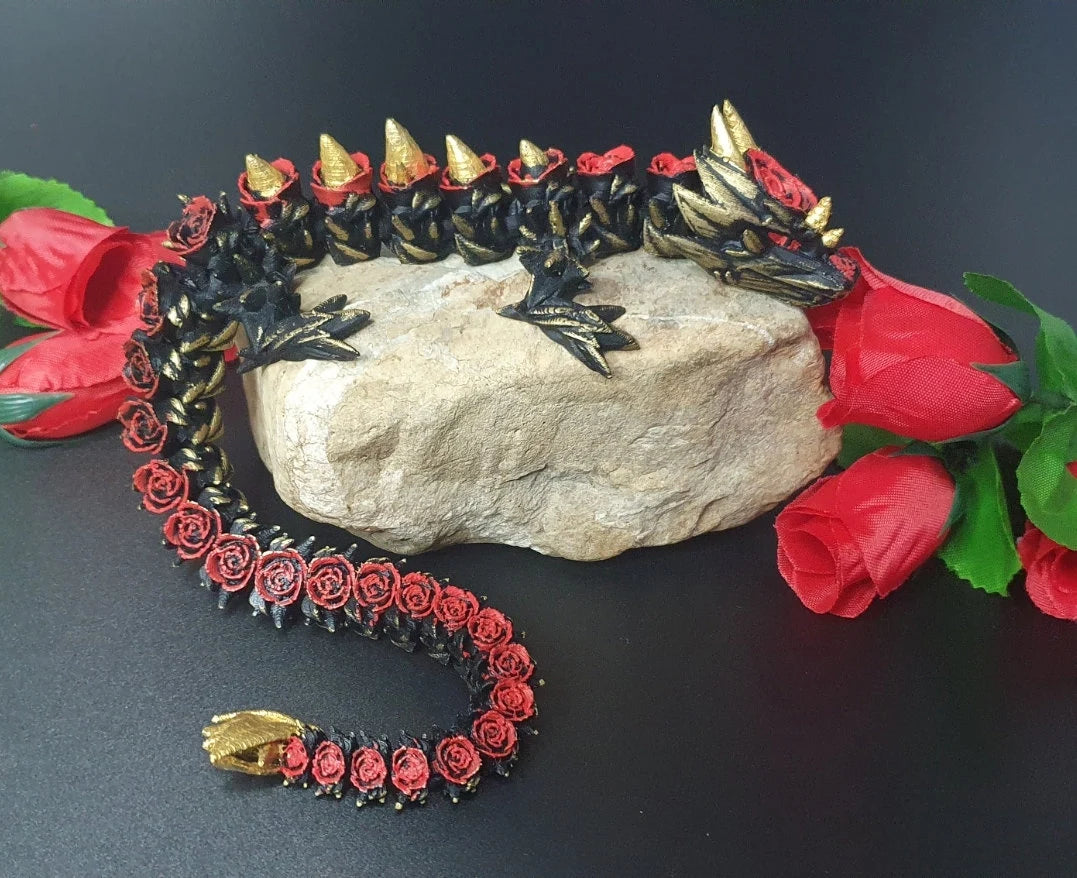 Rose dragons: Mystical messengers from the world of flora and fauna in 3D