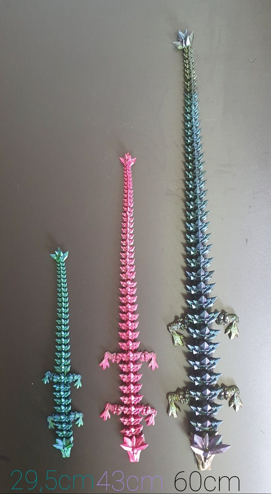 Gelenk Kristall Drachen 3D gedruckter Flexi Drache Schreibtischspielzeug Home Office Toy TikTok Farbwechsel Effekte