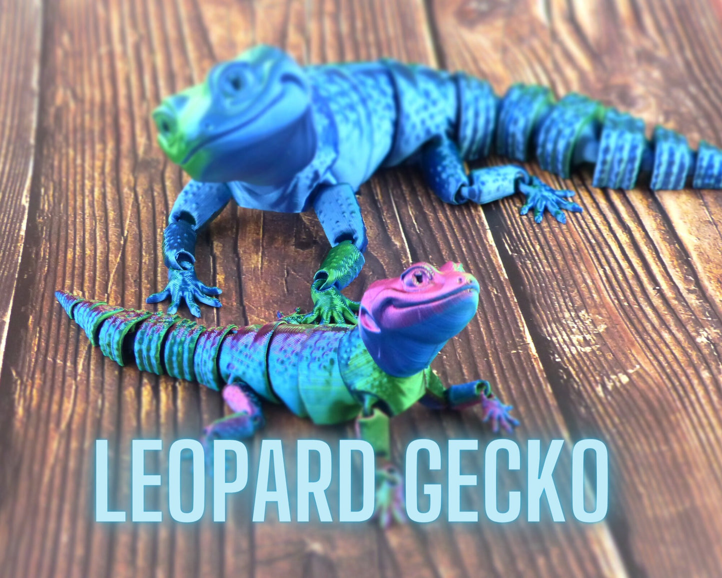 Bewegliche Reptilien Figuren Leopard Gecko Bartagame und Bartagame Zombie Version