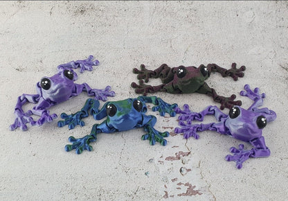 Beweglicher Frosch - Fidget Spielzeug - Frog Schreibtischspielzeug 3D gedruckt - Tabletop Toy - Gelenkfrosch Gliederfrosch